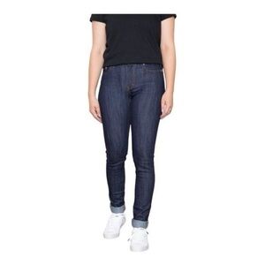 NAKED & Famous Womens The Skinny Indigo Black Power Stretch Two Tone Jeans US 28